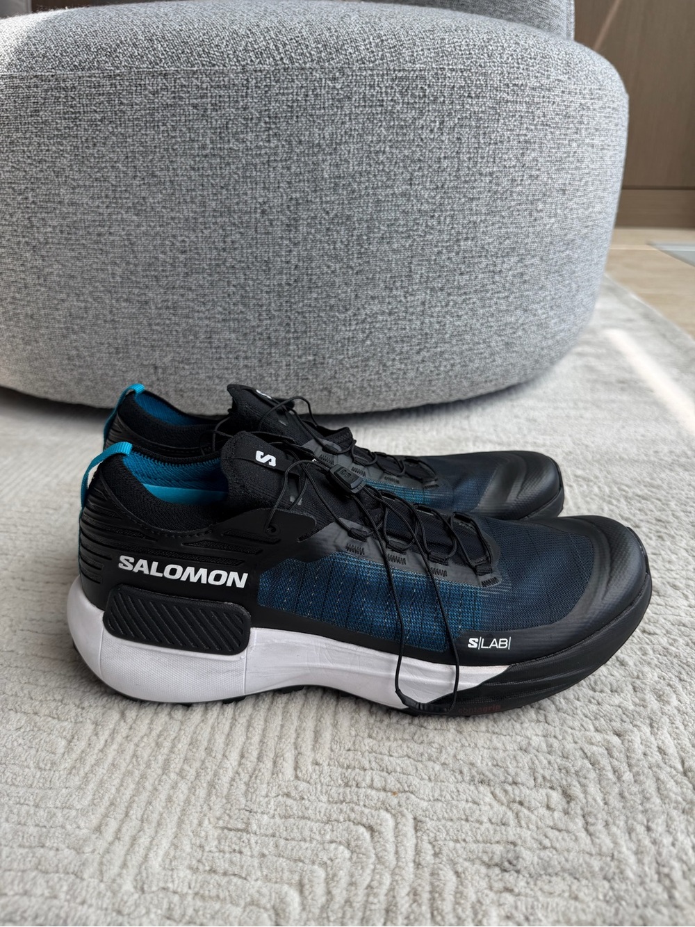 Salomon S/LAB Genesis Trail Running Shoes NWOB Men’s US 12 EU 46⅔ Black Blue